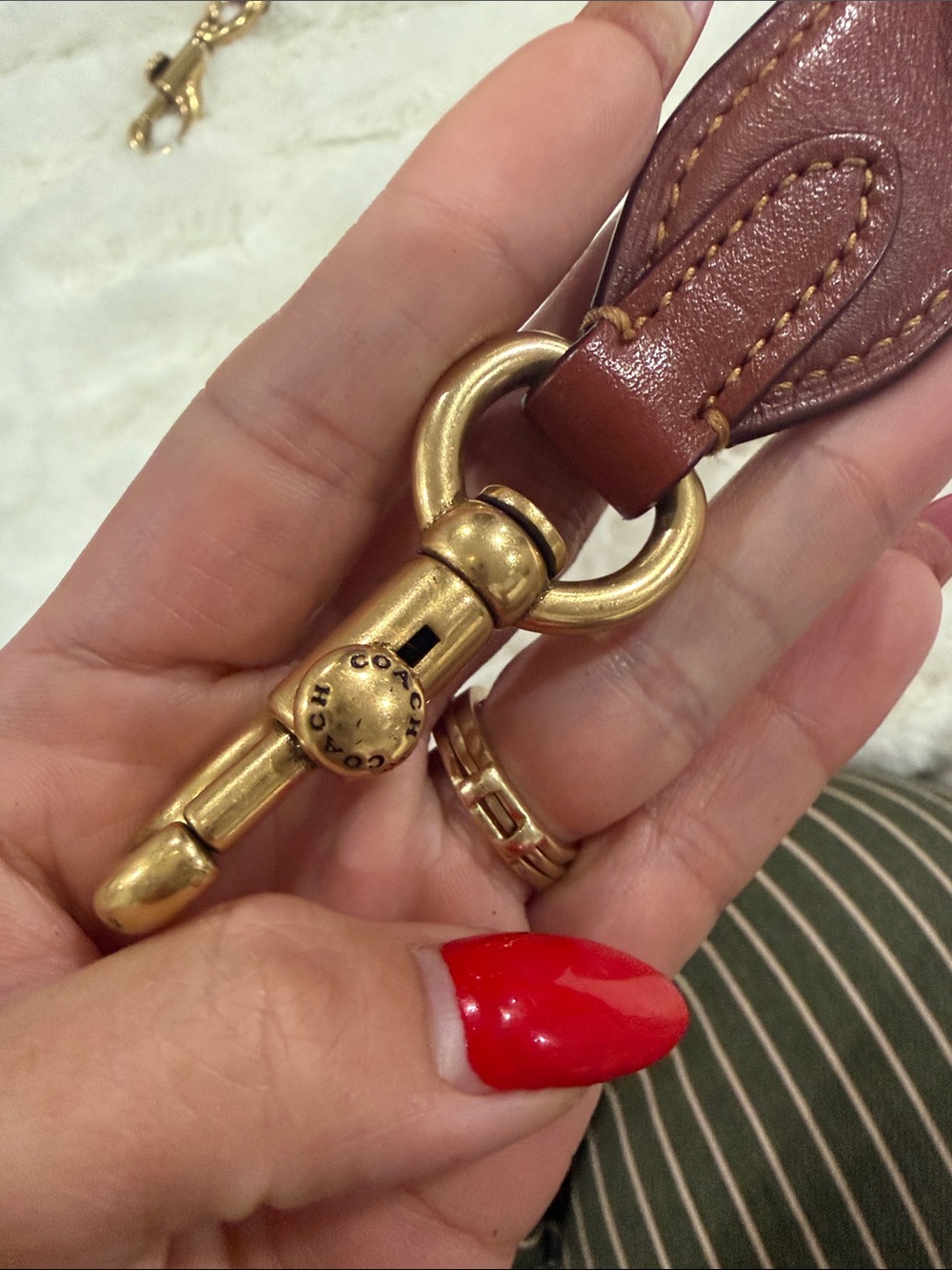 Coach Brown Leather adjustable strap